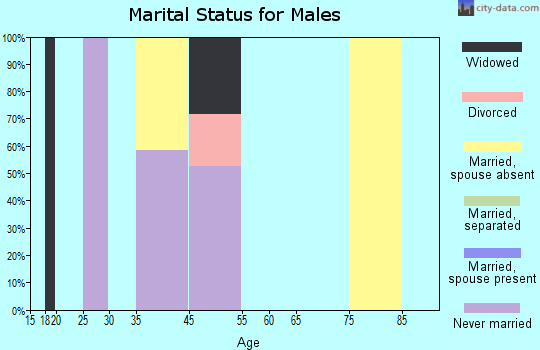Zip code 49016 marital status for males