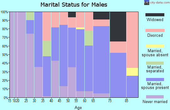 Zip code 49046 marital status for males