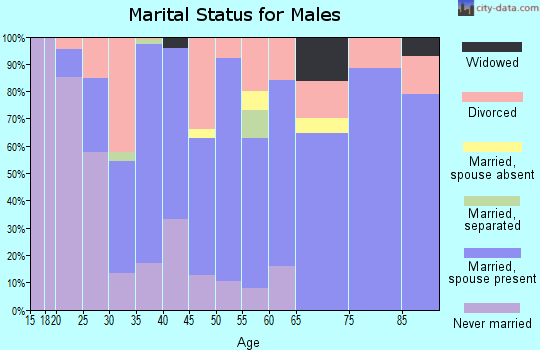 Zip code 49269 marital status for males