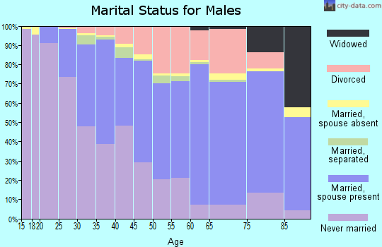 Zip code 49504 marital status for males