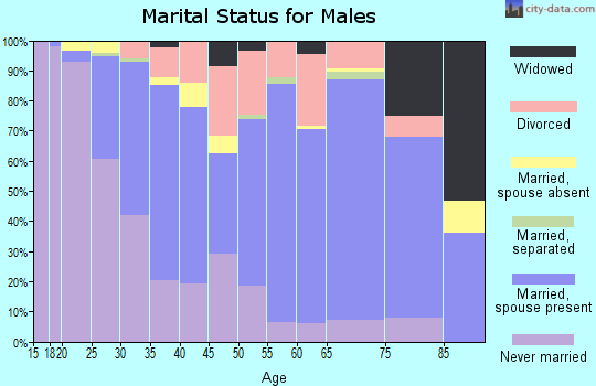 Zip code 49509 marital status for males
