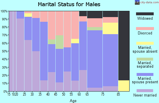 Zip code 49544 marital status for males