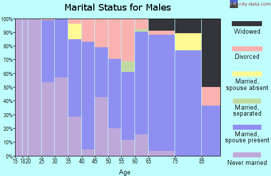 Zip code 49622 marital status for males