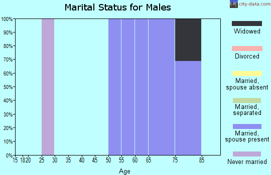 Zip code 49627 marital status for males