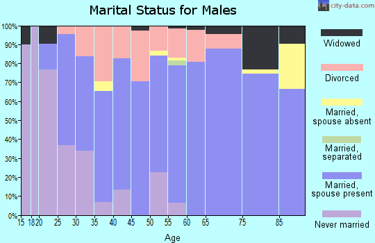 Zip code 49655 marital status for males