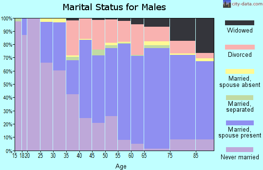 Zip code 49660 marital status for males