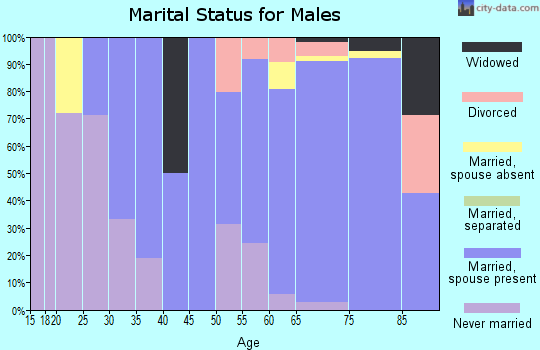 Zip code 49670 marital status for males