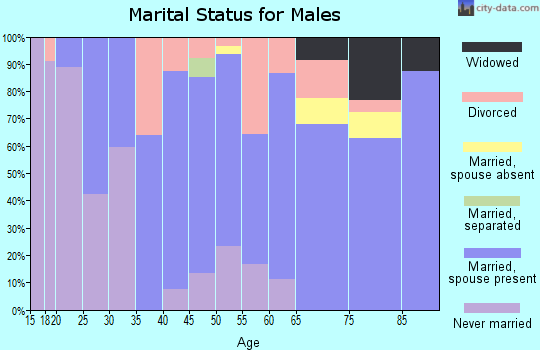 Zip code 49676 marital status for males