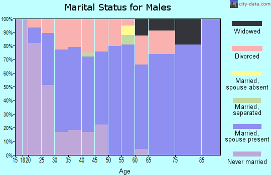 Zip code 49680 marital status for males