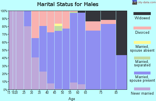 Zip code 49690 marital status for males