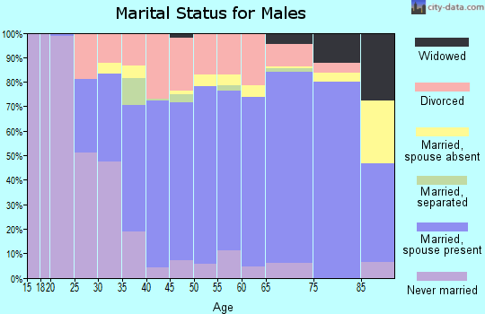 Zip code 49727 marital status for males