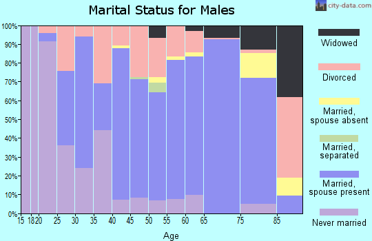 Zip code 49749 marital status for males