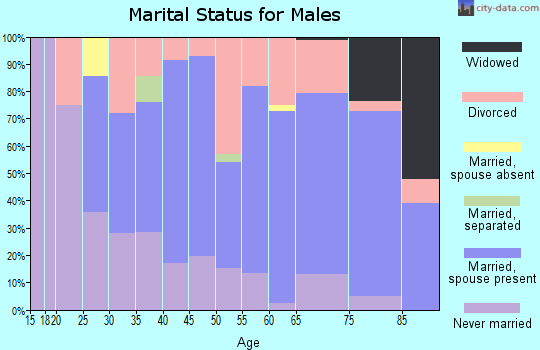Zip code 49759 marital status for males