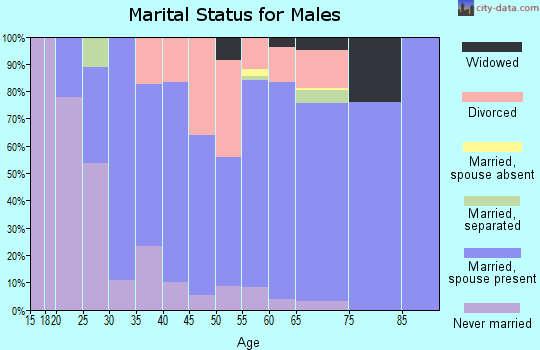 Zip code 49799 marital status for males