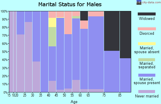 Zip code 49893 marital status for males