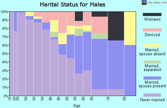 Zip code 49908 marital status for males