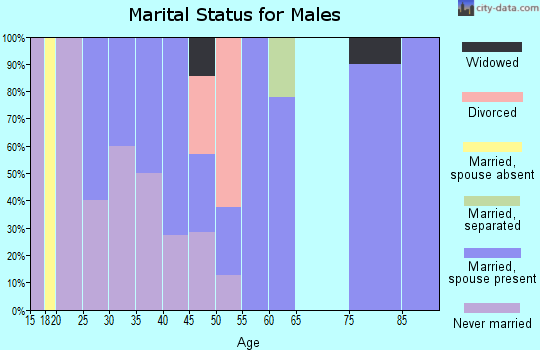 Zip code 49917 marital status for males