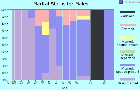 Zip code 49925 marital status for males