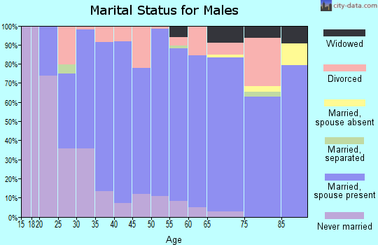 Zip code 50009 marital status for males