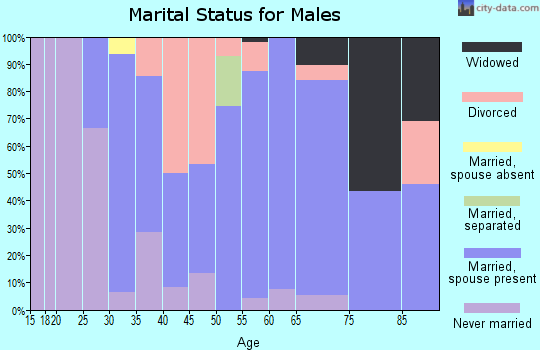 Zip code 50029 marital status for males