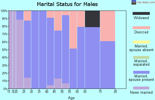 Zip code 50035 marital status for males
