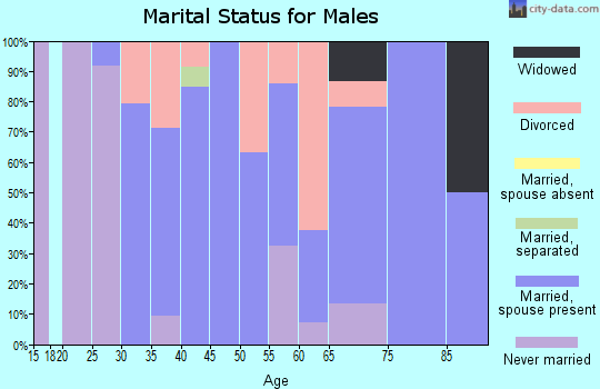 Zip code 50055 marital status for males