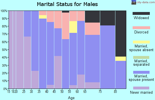 Zip code 50058 marital status for males