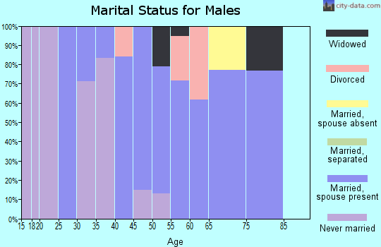 Zip code 50062 marital status for males