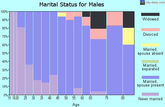 Zip code 50063 marital status for males