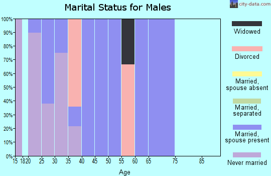 Zip code 50067 marital status for males
