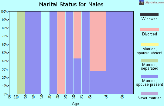 Zip code 50078 marital status for males