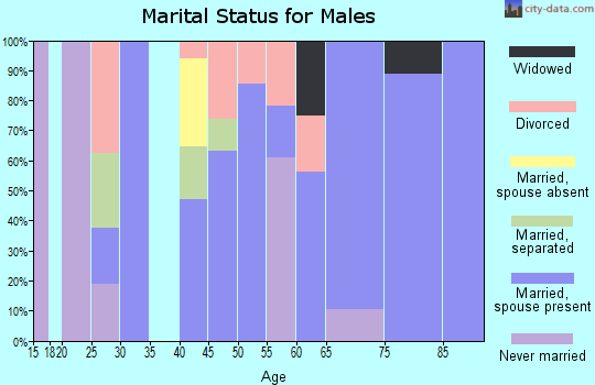 Zip code 50103 marital status for males