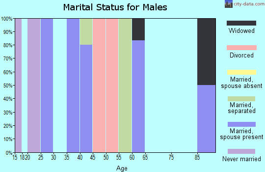 Zip code 50104 marital status for males