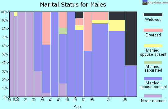 Zip code 50107 marital status for males