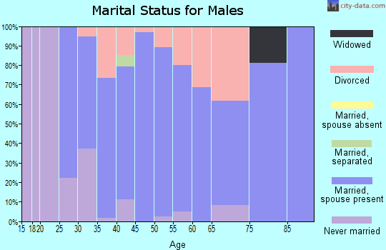 Zip code 50109 marital status for males