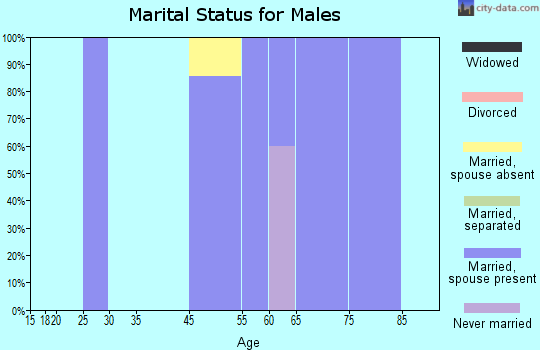Zip code 50110 marital status for males