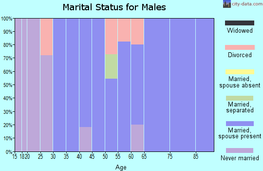 Zip code 50120 marital status for males