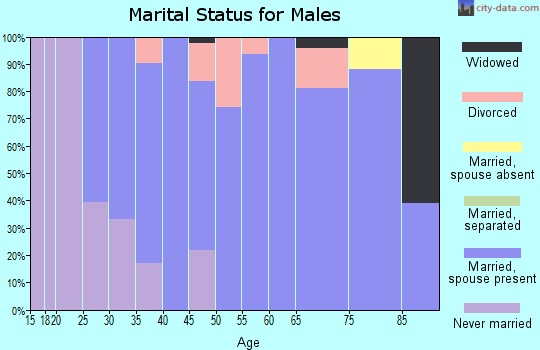 Zip code 50122 marital status for males