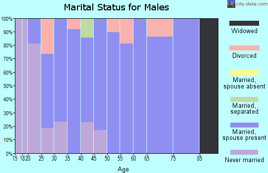 Zip code 50124 marital status for males