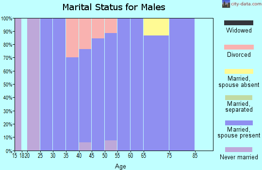 Zip code 50128 marital status for males