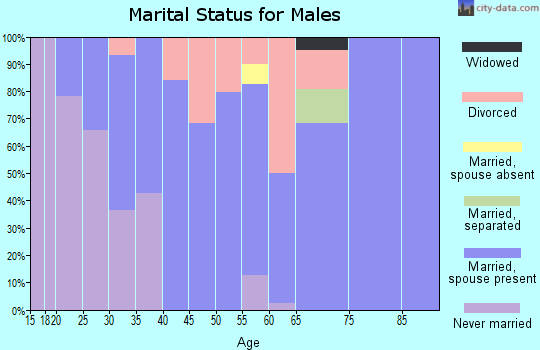 Zip code 50130 marital status for males