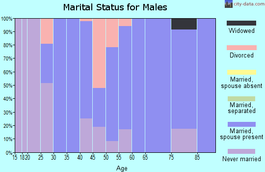 Zip code 50139 marital status for males