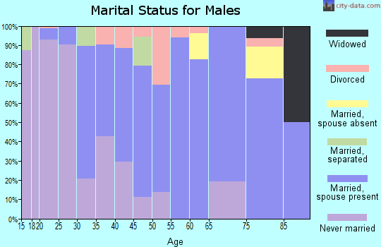 Zip code 50140 marital status for males