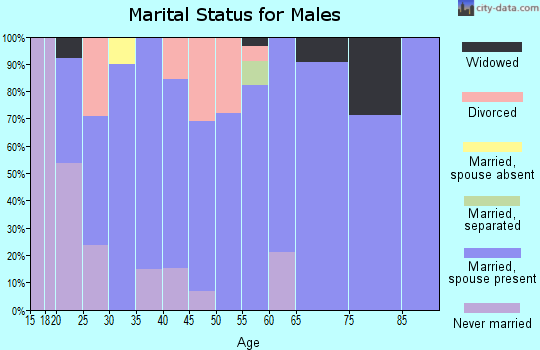 Zip code 50142 marital status for males