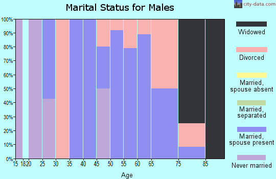 Zip code 50146 marital status for males
