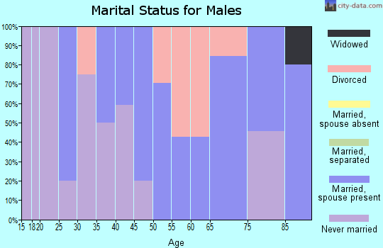 Zip code 50147 marital status for males