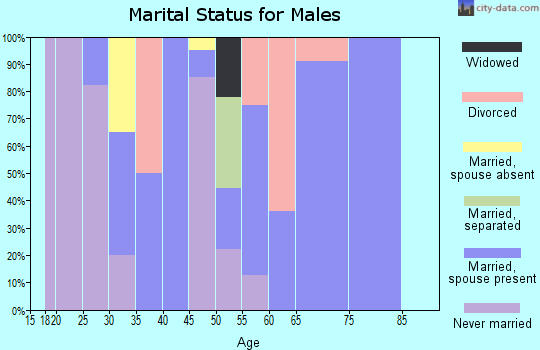 Zip code 50148 marital status for males