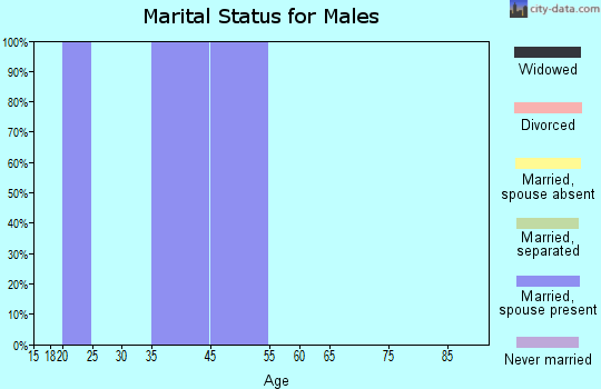 Zip code 50152 marital status for males