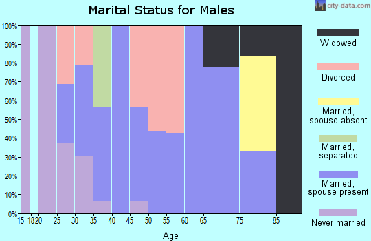 Zip code 50160 marital status for males