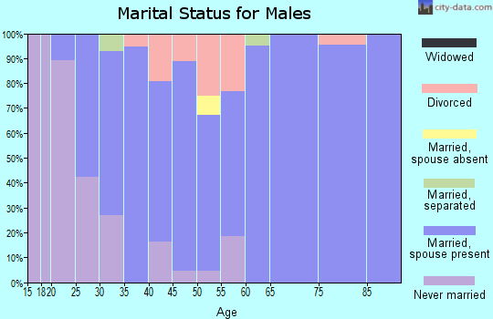Zip code 50166 marital status for males